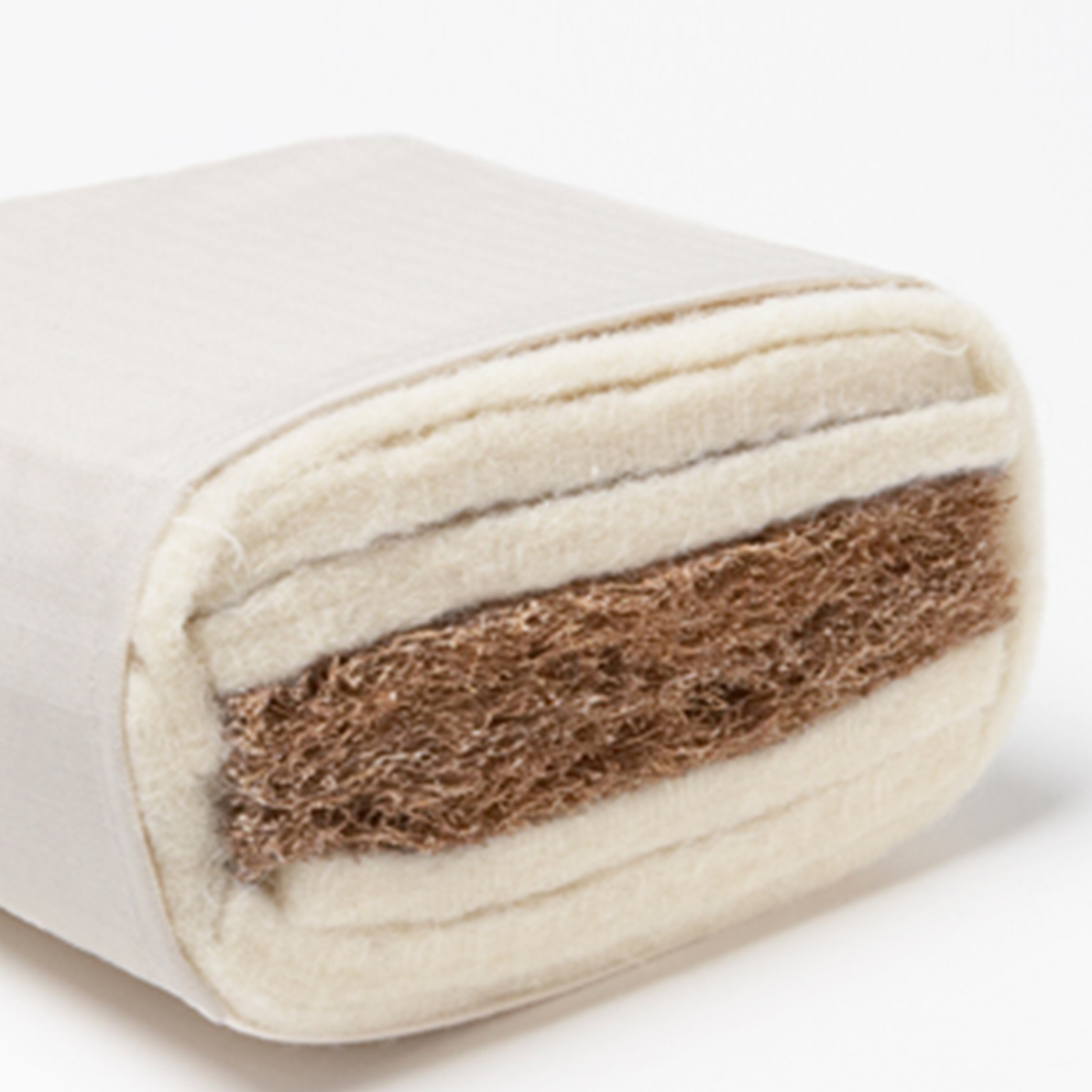 Organic & Natural Cot Mattress Made Of Coconut FIbre & Welsh Wool